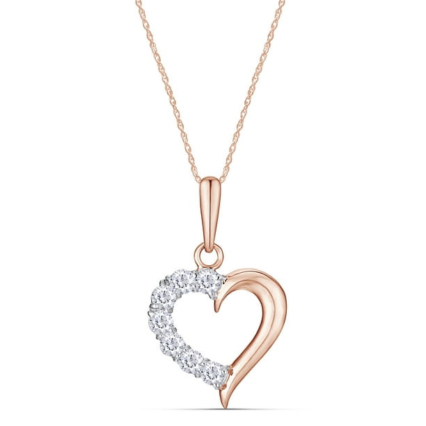 Wishrocks 14K Yellow Gold Over Sterling Silver Open Heart Pendant Necklace Wishrocks 14K Yellow Gold Over Sterling Silver Open Heart Pendant Necklace